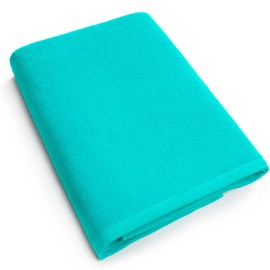 Softerry - Solid Beach Towel 30 x 60 inch Extra Soft Pool and Resort Style - 100% Cotton (1 Towel, Aqua)