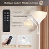 GERGO Led Floor Lamp, Super Bright 11W+7W 2100LM Torchiere Floor