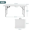 FDW FDW 4 Foot Outdoor Dining Table, Foldable Portable Rectangular