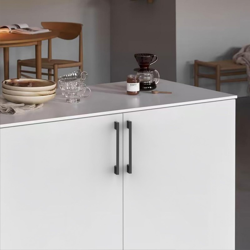 KNOKLOCK 10 Pack 5 Inch(128mm) Kitchen Cabinet Handles Matte Black