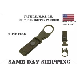 Unbranded Olive Drab Tactical MO.L.L.E. Compact Belt Clip Bottle Carrier