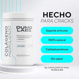 DUMO Labs Colgeno Hidrolizado en Polvo  Pptidos de Colgeno sin Sabor  Suplemento Alimenticio  Fcil Disolucin  330 g (30 Porciones)                    