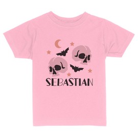 Spooky Bats Sebastian Toddler Kids T-Shirt 3T Light Pink