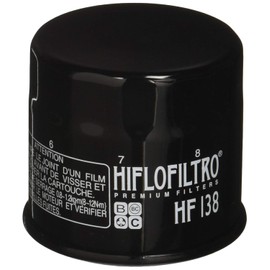 Hiflo Filtro HF138 Filtro Aceite Negro Alta Calidad Estándar