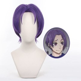 Sizuuenn Blue Rock Reio Mikage Wig, Cosplay, Short Hair, Heat Resistant Wig, High Temperature Hair Yarn, Cosplay Wig, Dedicated Network, For Events, School Festivals, Cultural Festivals, Photography, Disguise