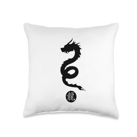 2024 Chinese New Year of Dragon Martial Arts Shirt Chinese New Year of Dragon Kung Fu Themed Throw Pillow, 16x16, Multicolor