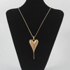 GexoOmgo Long Necklaces for Women Matte Gold Heart Adjustable Chain