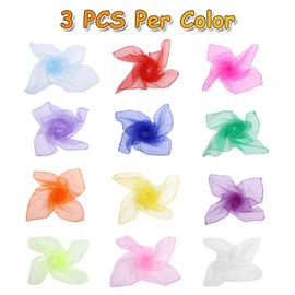 Juggling Cloths Chiffon Cloths for Dancing, 36 pieces.