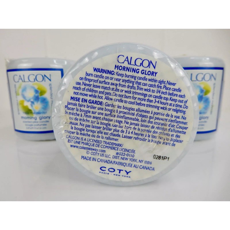 CALGON TAKE ME AWAY MORNING GLORY PILLAR CANDLE 4.0 OZ