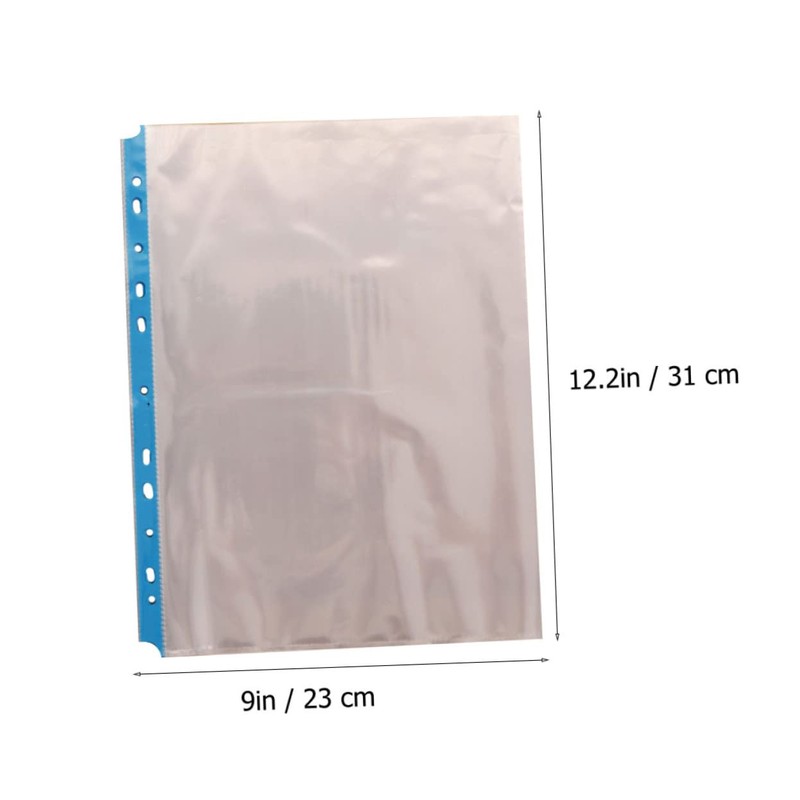 Operitacx 100pcs Sheet Data Protection Film Page Protector Colored Binder