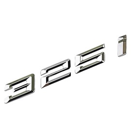 Fidida 325i Emblem Decal Car Numbers Letters Decal Plating Badge 3D Metal Style Fit for 325i Car Model Silver