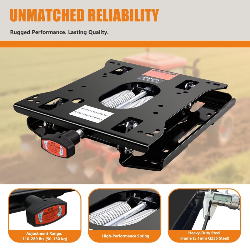Universal Seat Suspension Kit Low Profile Heavy-Duty Suspension for Zero