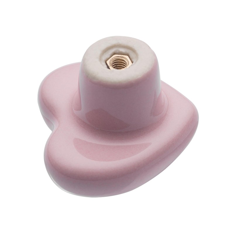 NAKUPENDA Pack of 6 Furniture Knobs Heart Shape Ceramic Cabinet