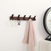 Jadorn Coat Rack Wall Mount - 15.7 Inches Walnut Wood