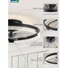 LEDIARY Flush Mount Ceiling Fans with Lights and Remote, 19.7''