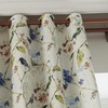 VOGOL Birds and Floral Curtains, Blue Printed Pattern Design, Light