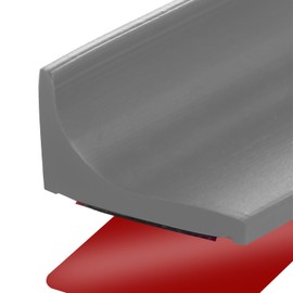 39 Inch Shower Threshold Water Dam, Silicone Barrier Shower Door Bottom Seal Strip, Self Adhesive Waterproof Barrier, for Kitchen Countertop Sink, Cooktop, Bathroom（Grey）