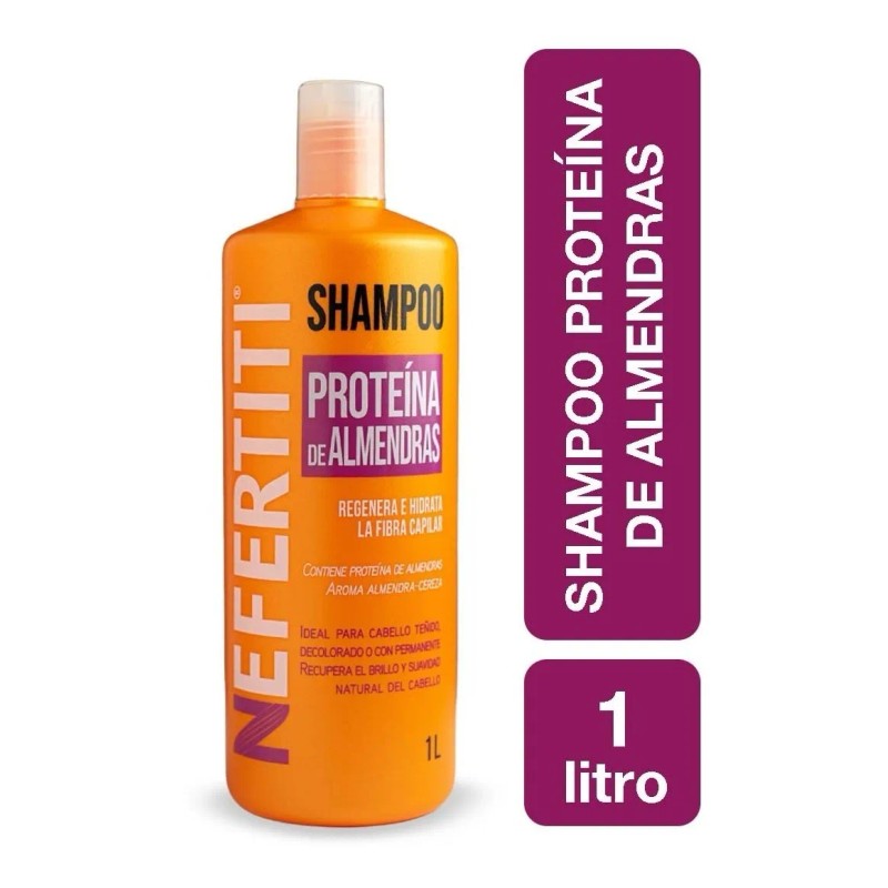 Shampoo Para Cabello Con Almendra Sin Parabenos 1l Nefertiti