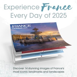 FRANCE Calendar 2025 | Stunning French Photography | Bilingual Days & Holidays | Ample Writing Space | Eco-Friendly & Durable