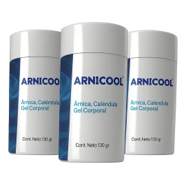 Pack 3 Gel Árnica Caléndula Arnicool 130g Sensación Frescura Mentol