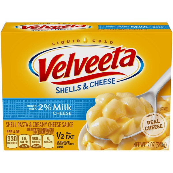 Velveeta Shells & Cheese with Milk (12oz Boxes, Pack of 6)