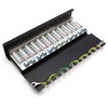 1aTTack.de 367466 Patch Panel CAT6a 12 Port Black Distribution Panel
