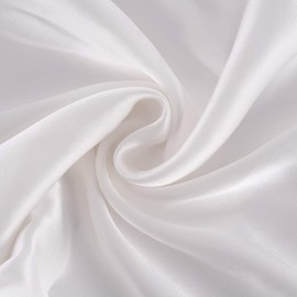 Natural Silk Pillowcase Hypoallergenic 22 momme 100% Silk 600 Thread Count with Concealed Zip (White, 80 x 80 cm)