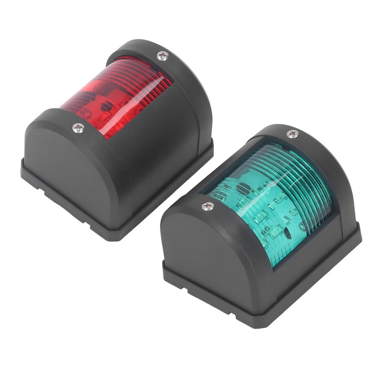 2Pcs LED Navigation Light PC Starboard Green Port Red 112.5°