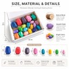 Montessori-Inspired Wooden Stacking Stones for Kids – Natural Wood Balance
