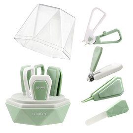 ECROLYN Set, 4-in-1 Care Set, Diamond British Scissors, Scissors, Nail File & Tweezers, Pedicure Set for Newborns, Babies, Toddlers, Kids