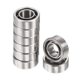 sourcing map 8pcs R188 Deep Groove Ball Bearings 1/4" ID x 1/2" OD x 3/16" Height Miniature Bearings Double Metal Shielded Chrome Steel Z1 Bearing for Engineering Machinery, ABEC1