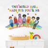 Mfault Kids Diversity Equality Inspirational Wall Decals Stickers, Motivational Inclusion