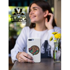 VulgrCo Pan- African Flag Fist Power Funny Sticker Vinyl Waterproof UV Resistant Decal for Phones Laptops Water Bottles Tumblers Boats Cars Trucks Windows Kayak 3" inch Bumper Stickers