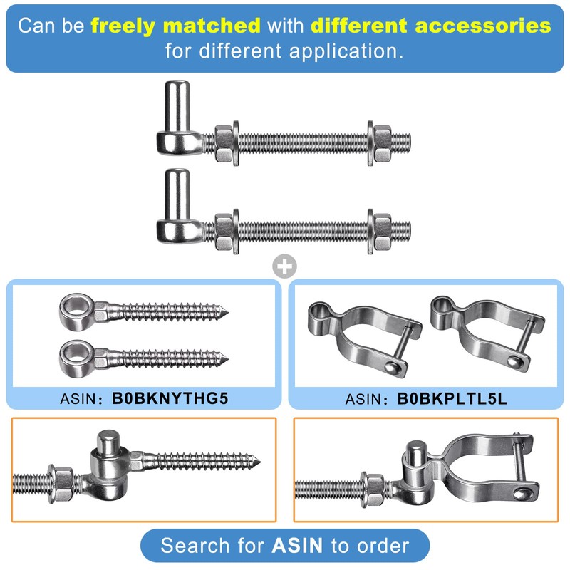 Insaga J Bolt Gate Hinge, 304 Stainless Steel Farm Gate