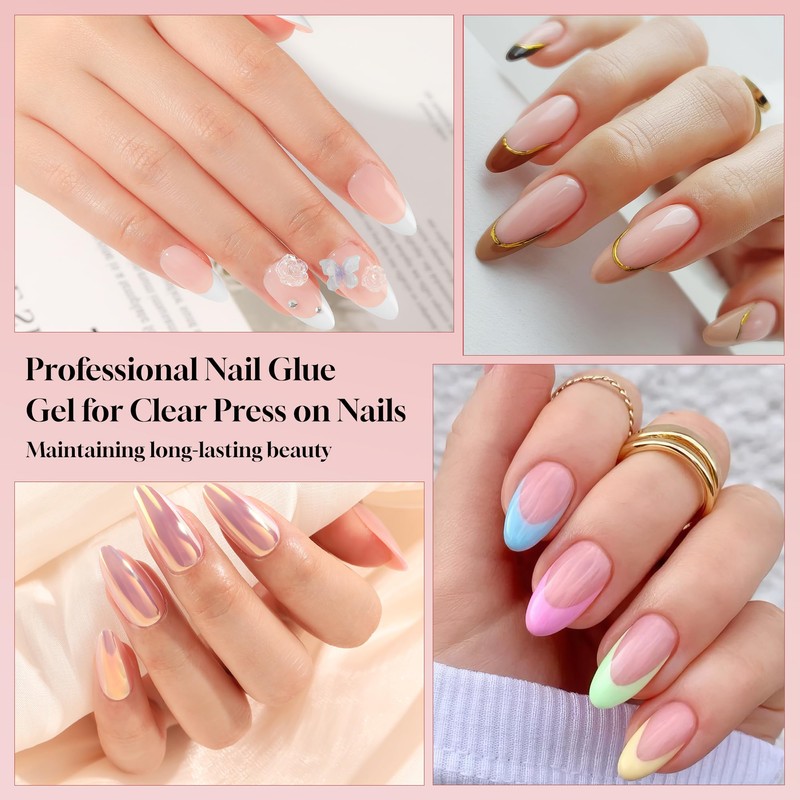 UNA GELLA Gel Nail Glue for Press On Nails, Adhesive