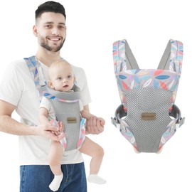 Ocanoiy Baby Wraps Carrier, Ergonomic Baby Carrier Newborn to Toddler, Cozy Baby Front and Back Carrier for 7-45lbs (Leaf)