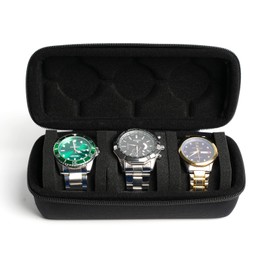 RIGICASE Watch Travel Case Roll Hard Watch Carrying Case Roll Display Storage Holder Box
