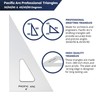 Pacific Arc Drafting Triangle, 20-inch, 45/90 Degrees, Clear Acrylic