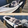 FCOUIID Boat Center Console Cover, 600D Marine Grade Polyester Canvas,