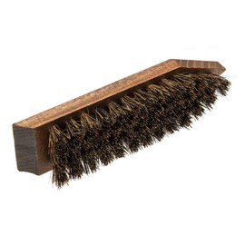 Premium Dirt Brush for Shoes - Shoe Cleaning Brush with Coconut Fibres and Ergonomic Painted Wooden Handle - Natural Bristles for Powerful Cleaning of Your Shoes and Boots - Made in Germany Brown