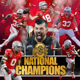 SPORTSPHOTOSUSA 2024 2025 Ohio State Buckeyes National Champions 10x10 Composite Photo