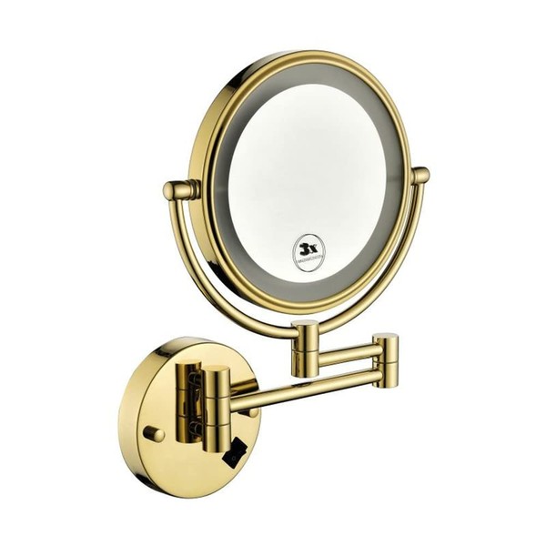 SVRCK 8 Inch LED Wall Mount Two-Sided Magnifying Makeup Mirror