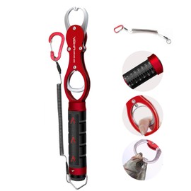 EWEIS 2 in 1 Fish Lip Gripper Pliers with Built-in Scale Weighing Function,30MM Maximum Opening Fish Grabber for Lure Fishing Accessories,Aluminum Alloy Rust Proof Gear for Saltwater Fishing