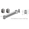 TAG Hardware 1 Pair Wardrobe Tube Closet Concave Shaped End