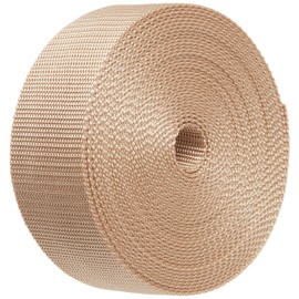 Strapworks Heavyweight Polypropylene Webbing - Heavy Duty Poly Strapping for Outdoor DIY Gear Repair, 2 Inch x 10 Yards - Khaki