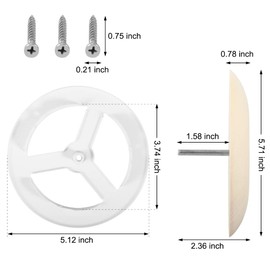 Vindar Sauna Room Air Vent 3.74" Round Aspen Wooden Sauna Adjustable Exhaust Air Ventilation for Barrel Sauna, Sauna Room, Steam Room Exhaust Ventilation