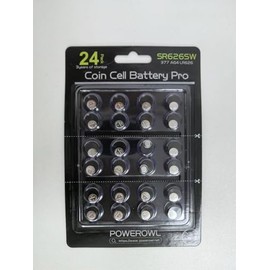 POWEROWL SR626SW 377 Watch Battery 24 Pack - High Capacity 377/376 Silver Oxide 1.55V Button Batteries for Watches, Calculators