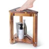 Shower Foot Rest 13.5in, Acacia Wood Shower Stool for Shaving