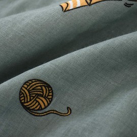 OWLONLINE Women's Pure Cotton Japanese Kimono Pyjamas L, Color-34-L