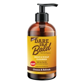 high time Dare 2B Bald Head & Scalp Cleanser | Bald Head Moisturizer for Men | Bald Head Care Regimen | with Tea Tree Oil, Mint & Green Tea Extract - 8 FL OZ